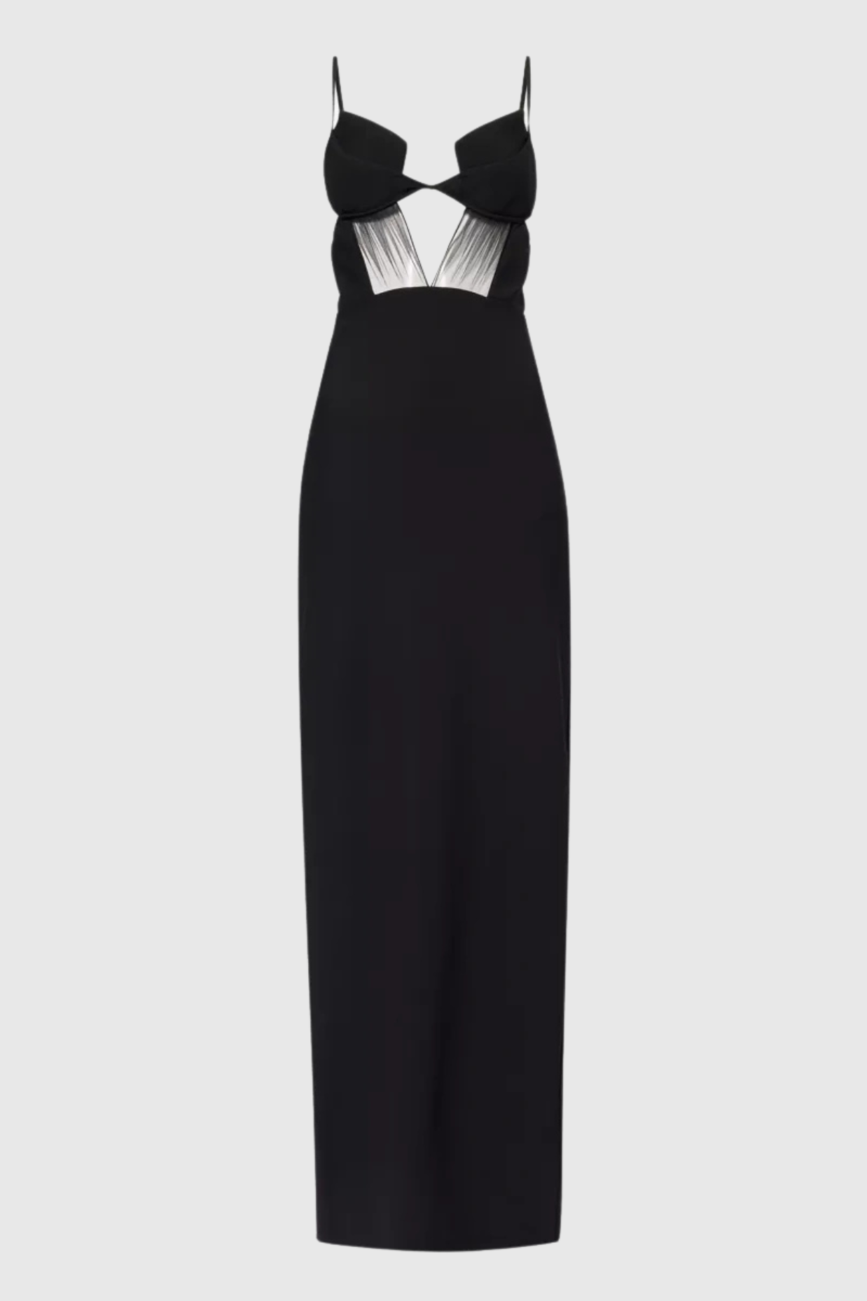 Sathva Cutout Mesh Maxi Bandage Dress