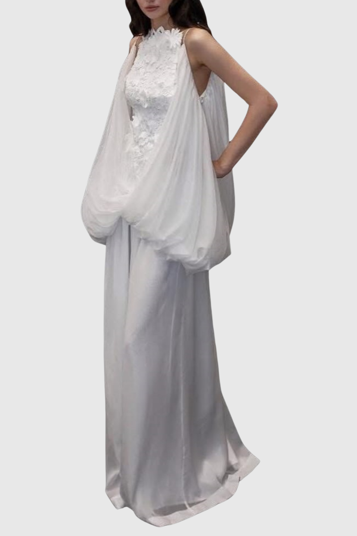 Soleka Lace Puffy Tulle Mini Dress