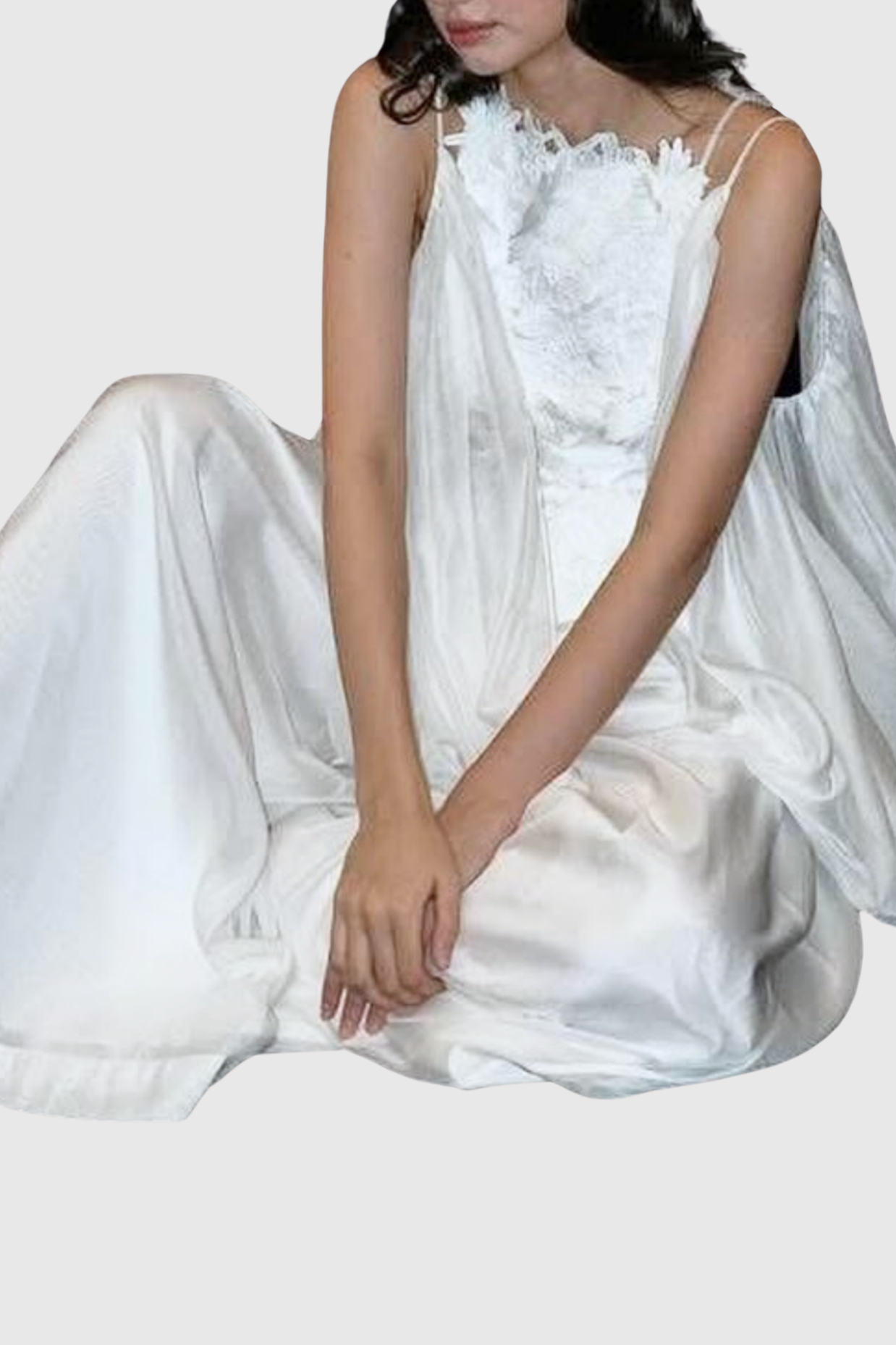 Soleka Lace Puffy Tulle Mini Dress