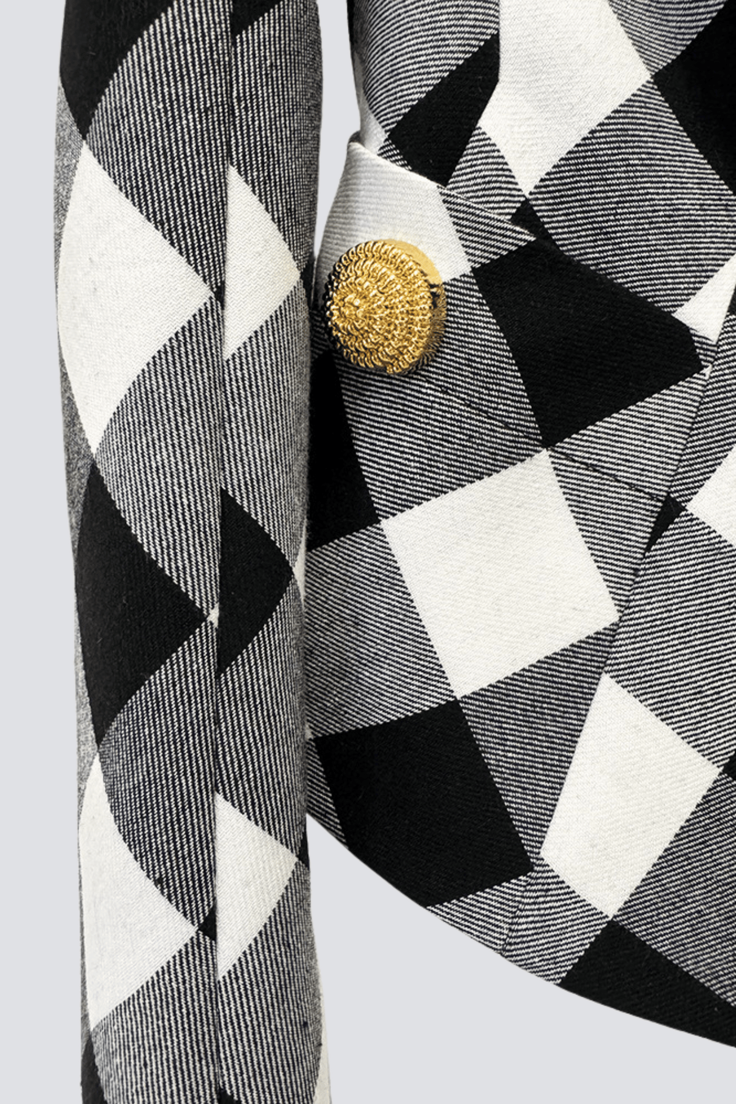 Wyatt Gingham Button Blazer