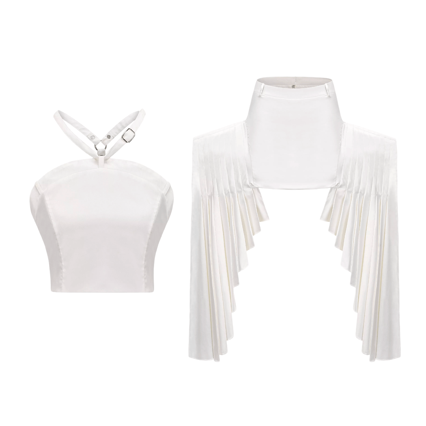 Karina crop top & skirt matching set