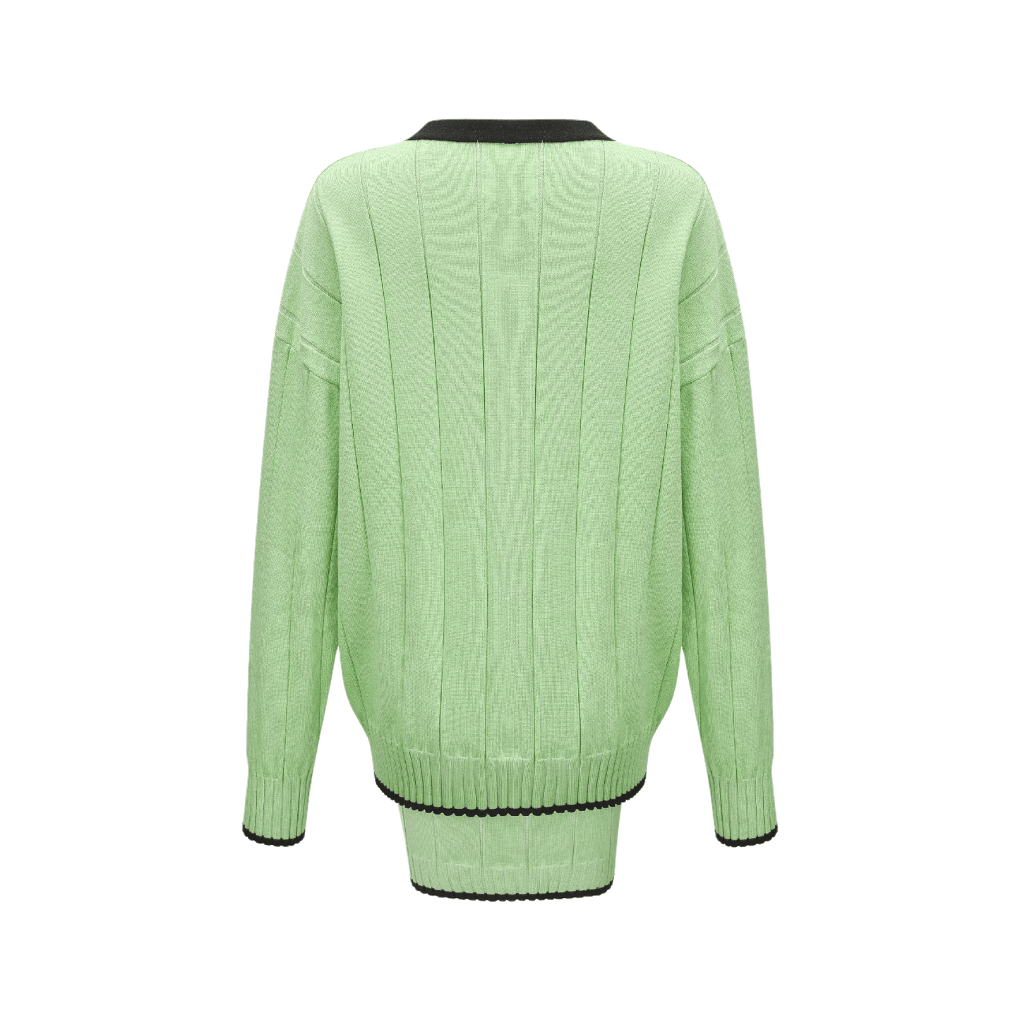 Chava green knitted cardigan & dress matching set