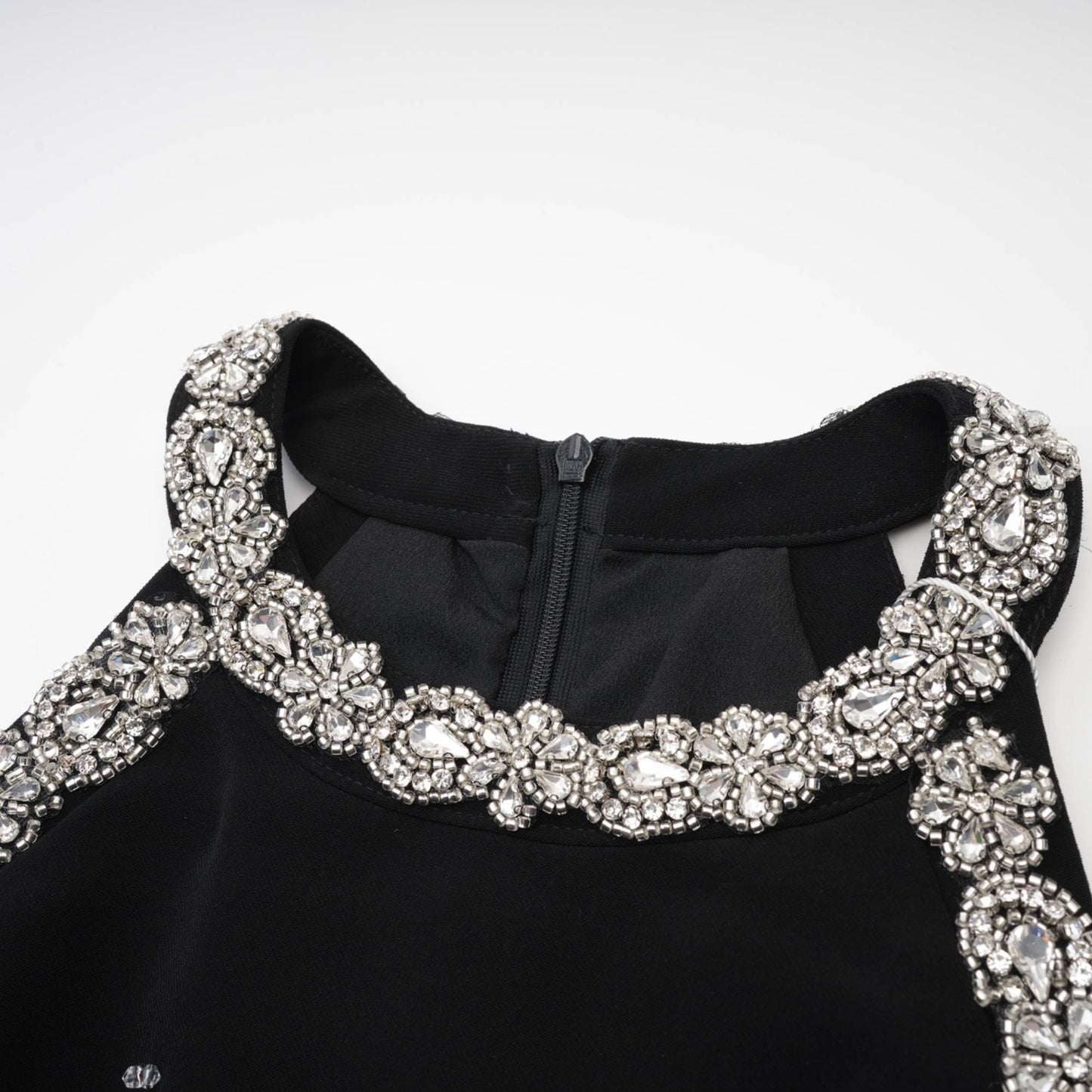 Babette crystal-embellished black mini dress (US Only)