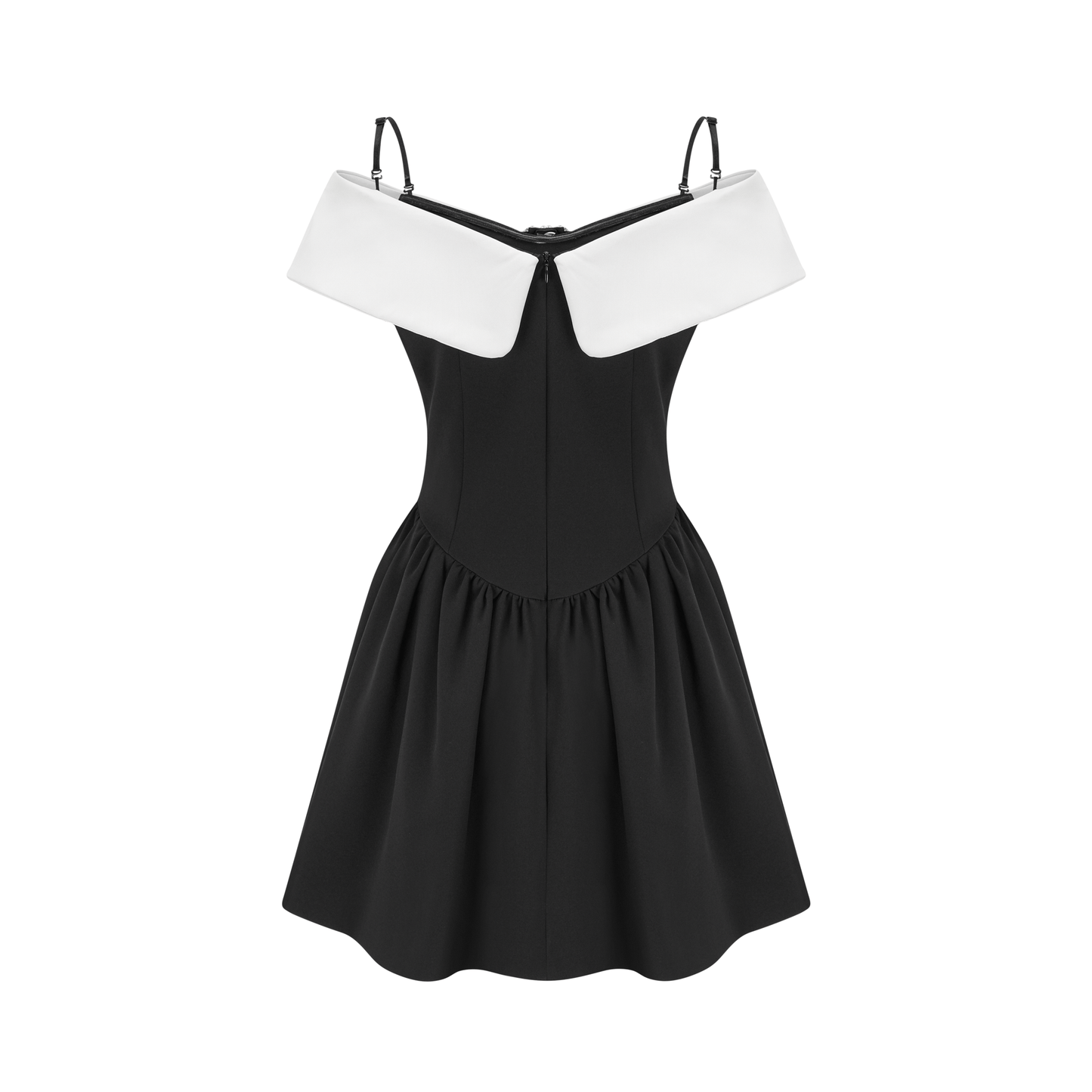 Deniece off-the-shoulder black mini dress (US Only)