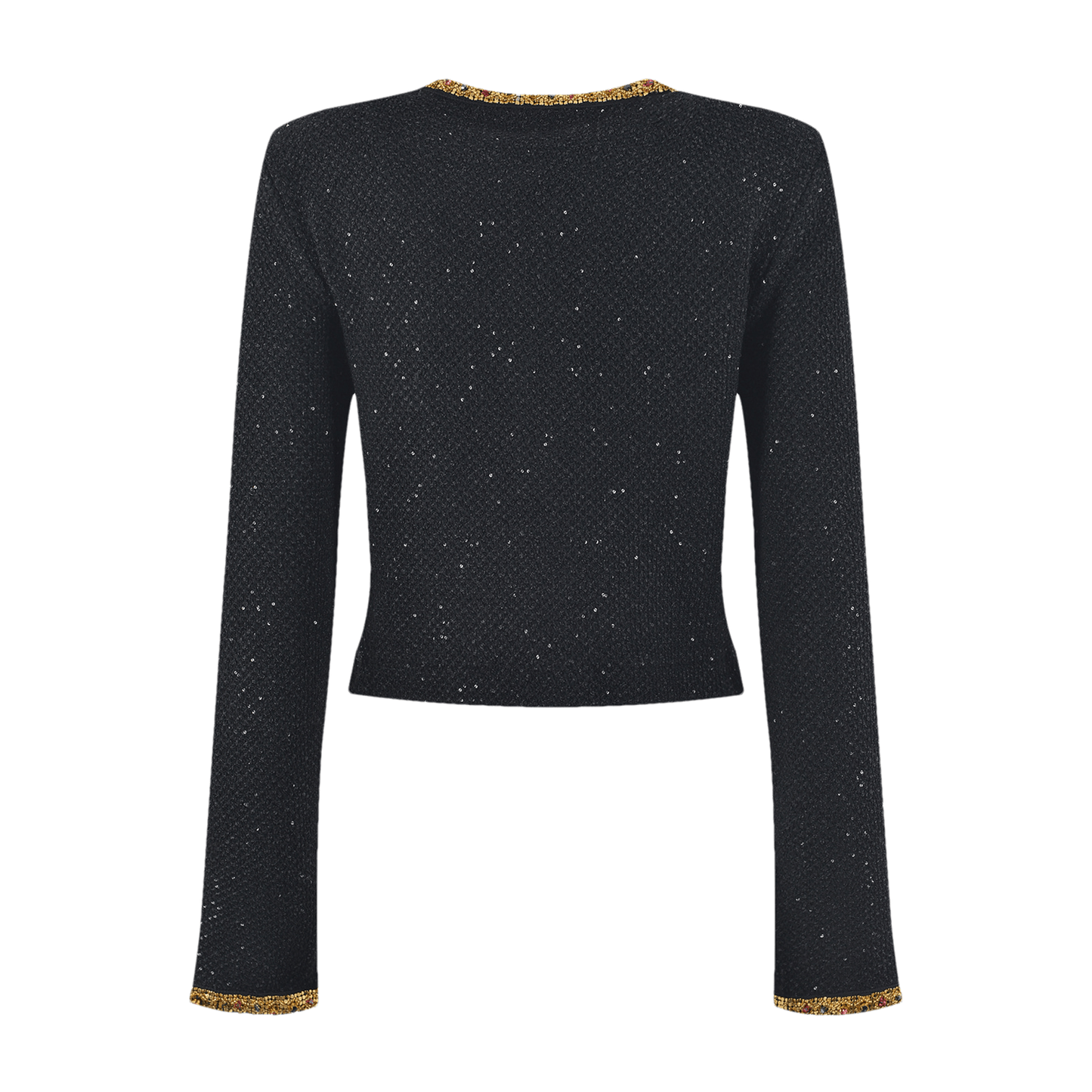 Ariane black sequined tweed jacket & skirt matching set