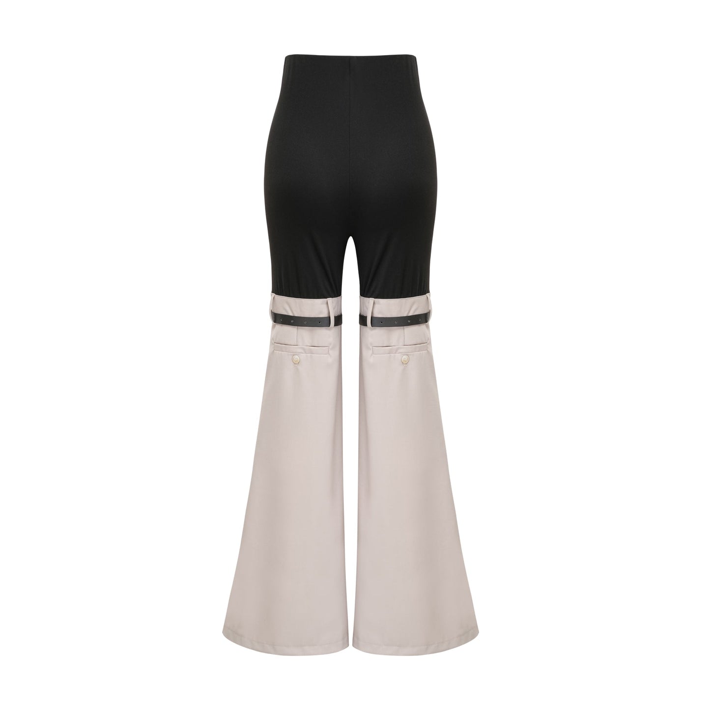 Éliane two-tone flared trousers
