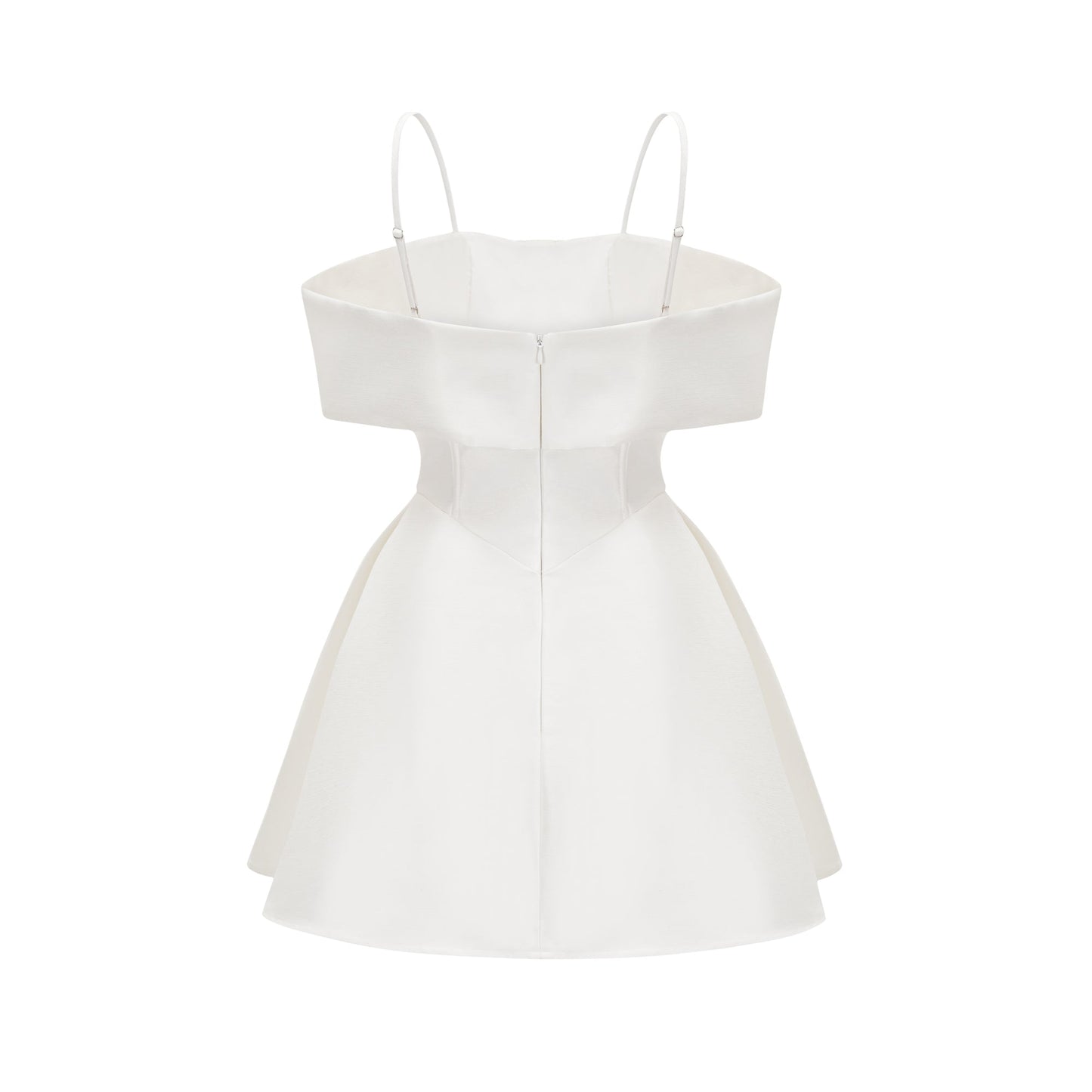 Elva white bowknot flared mini dress (US Only)
