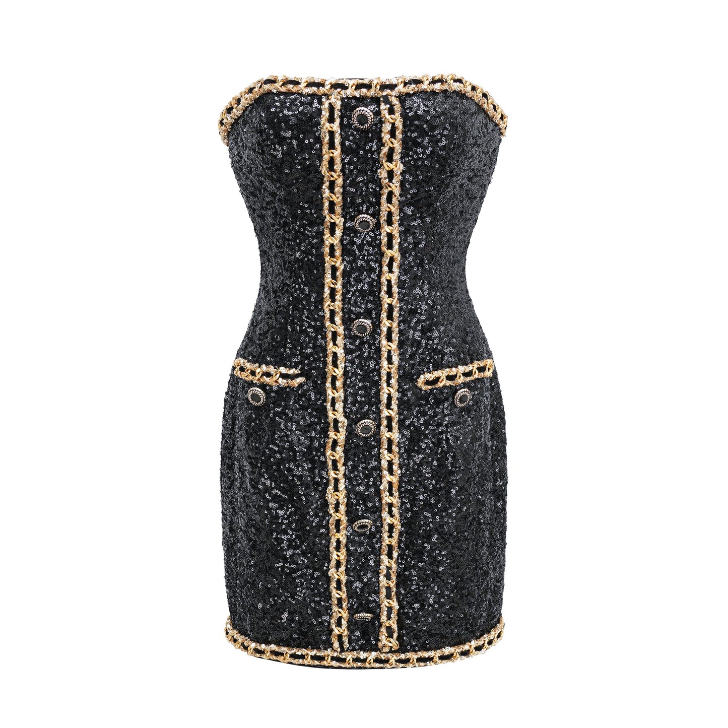 Eulalia black embellished mini dress (US Only)