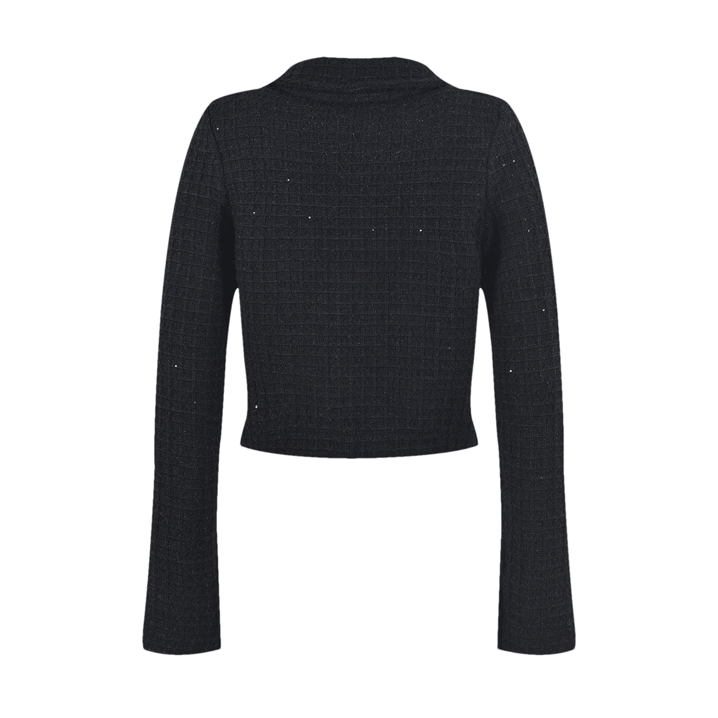 Fatoumata black waffle-knit jacket & skirt matching set
