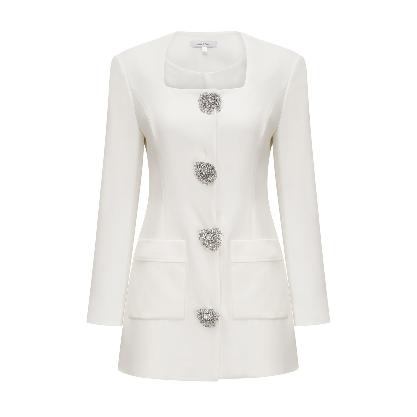 Fionnghuala white crystal mini dress