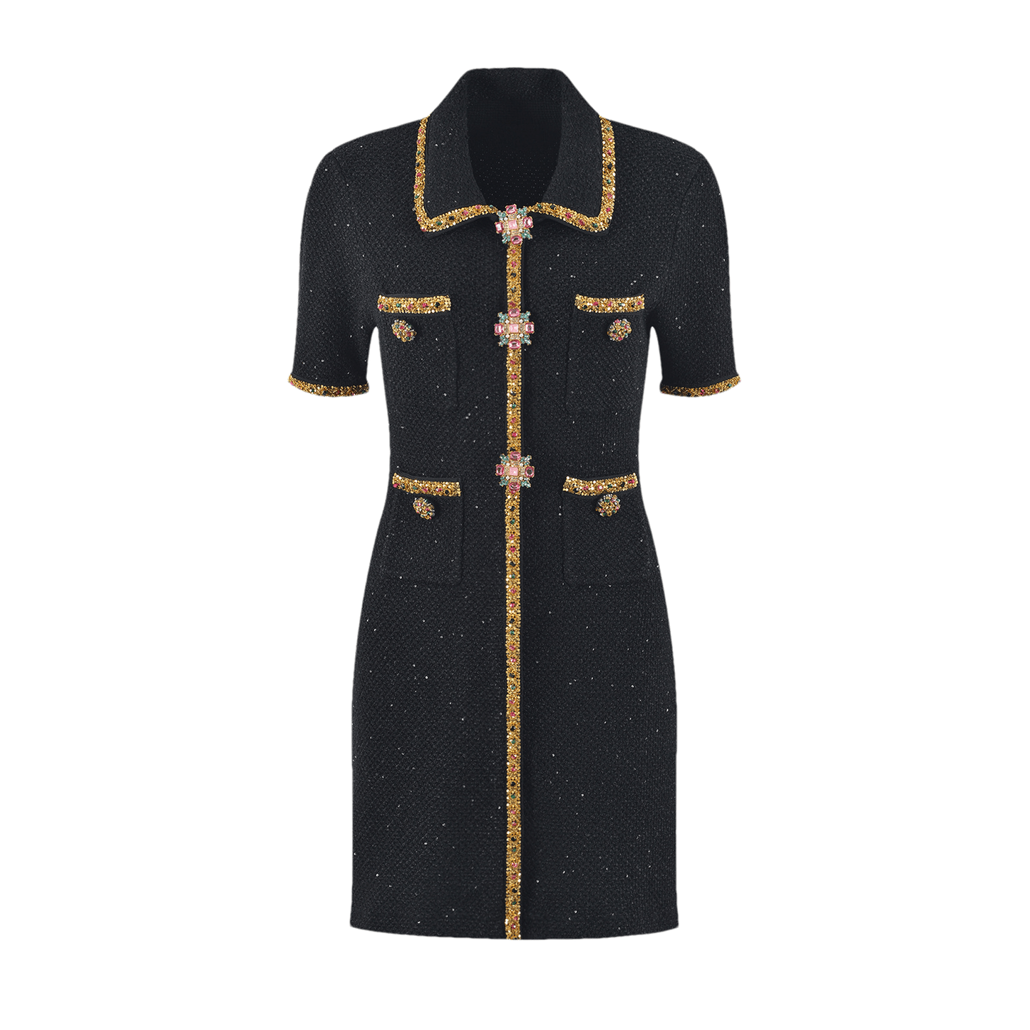 Héloïse sequin knitted dress