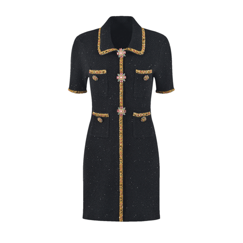 Héloïse sequin knitted dress