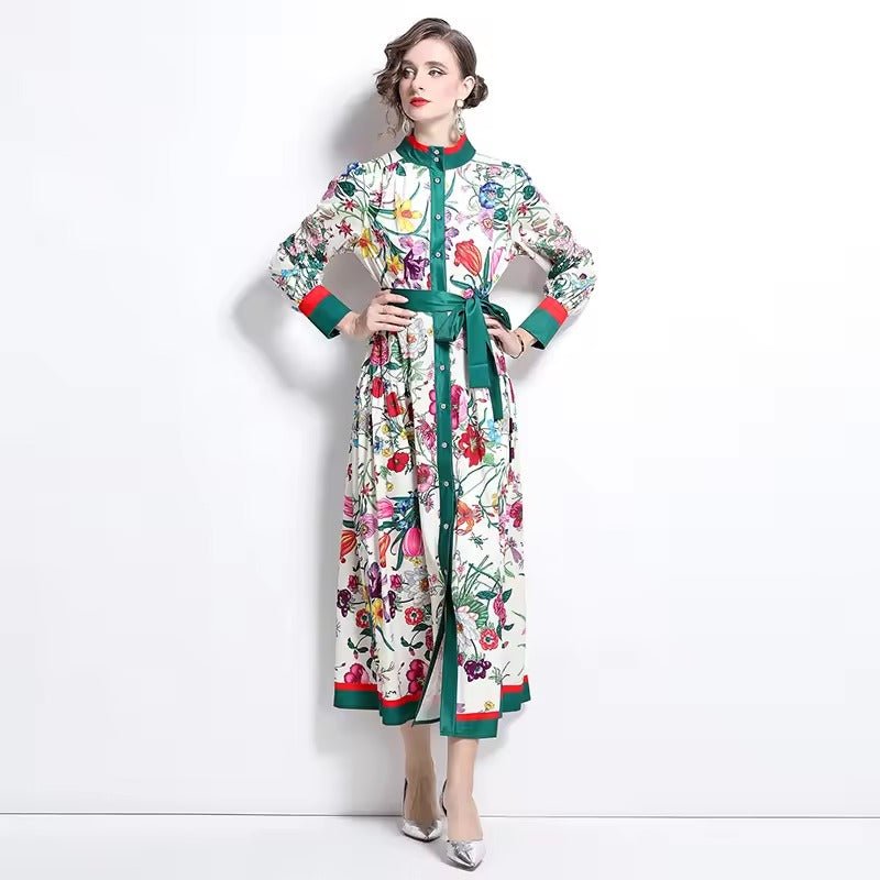 Adalasia paisley-print poplin midi dress
