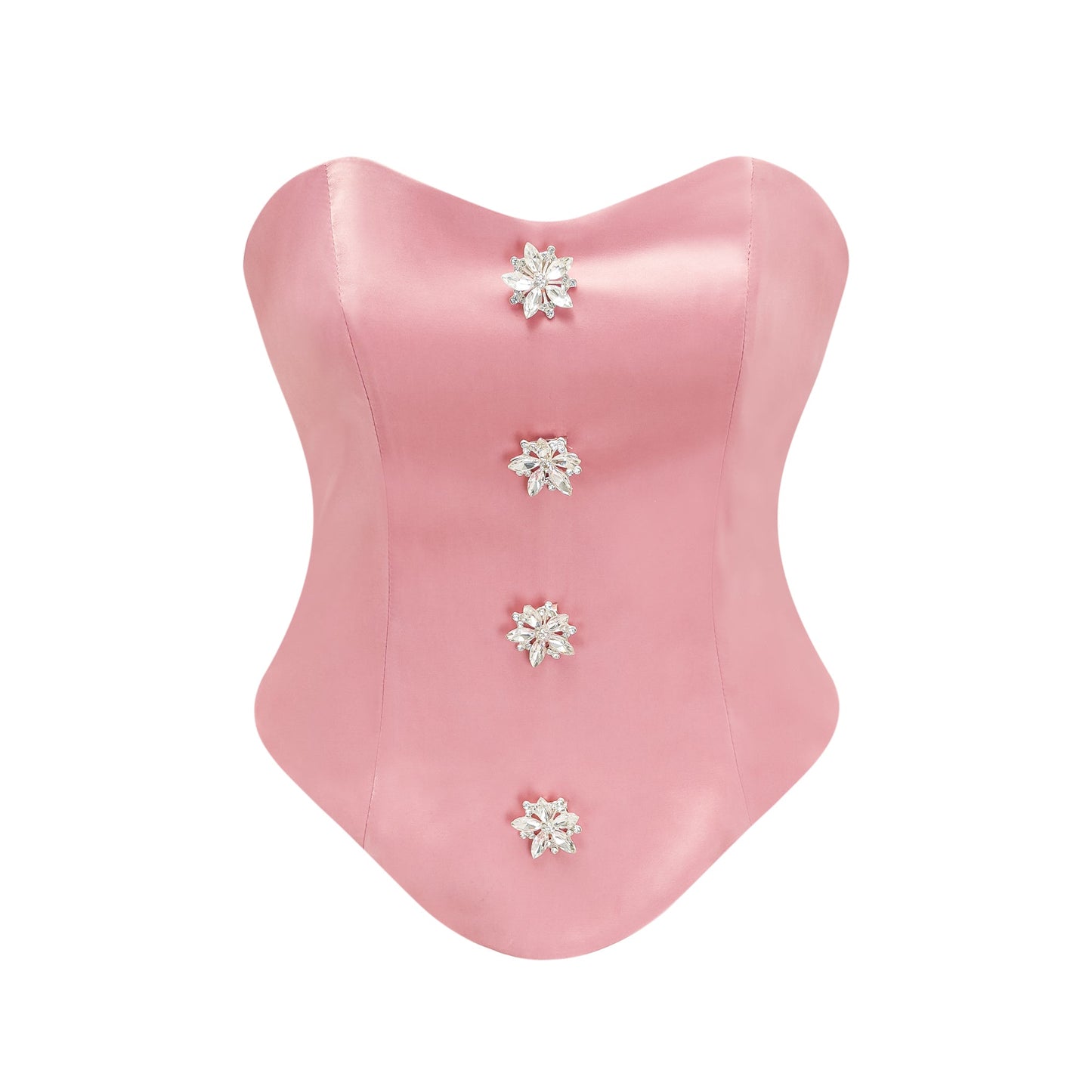 Iris embellished crop top & skirt matching set