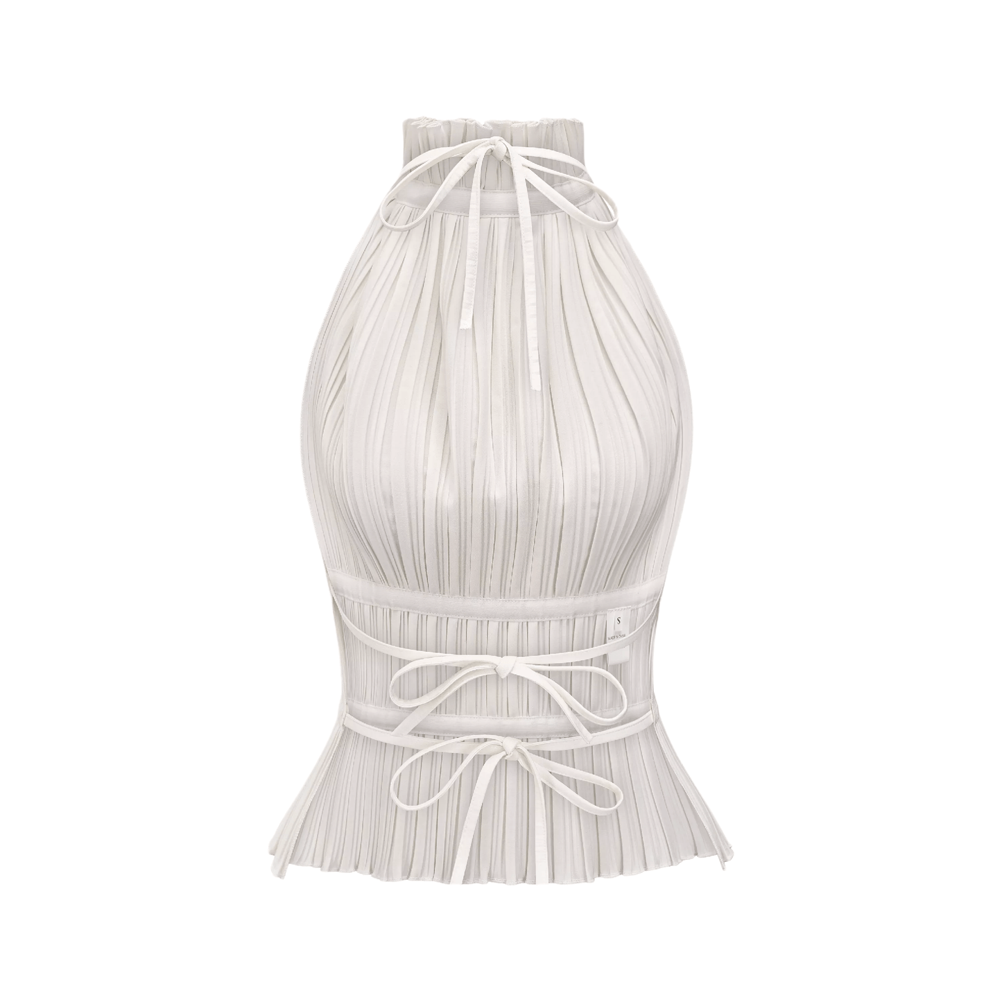 Milicent open-back pleated top