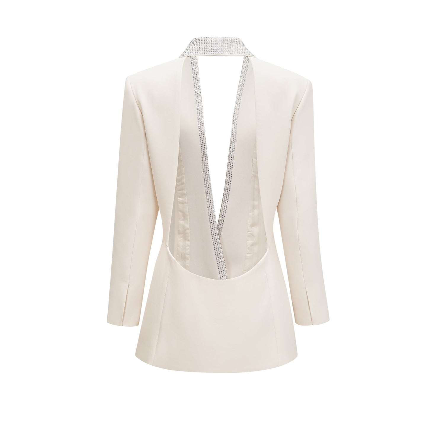 Jeanne crystal-embellished tailored dress coat