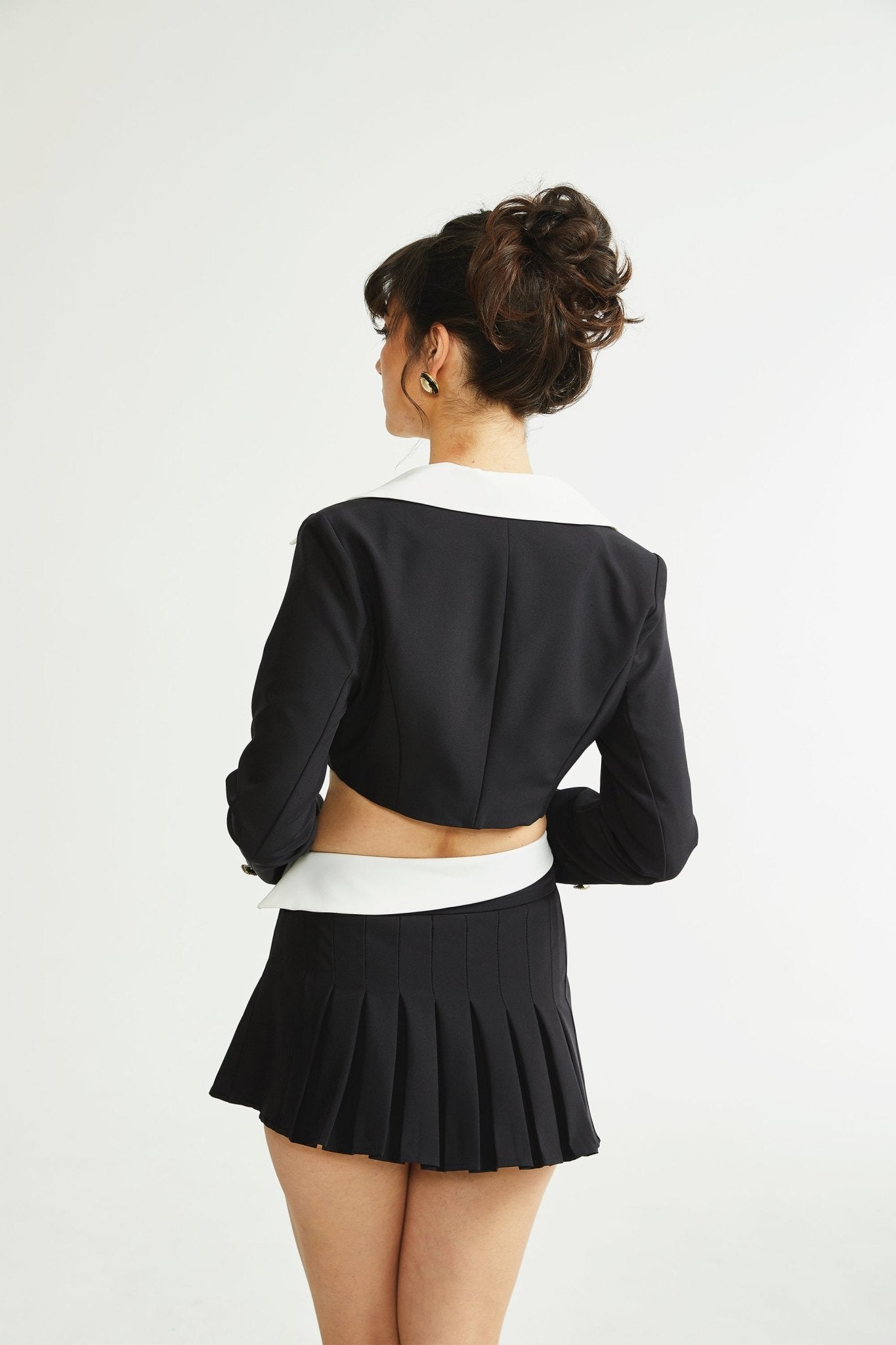 Juliette black jacket & skirt matching set