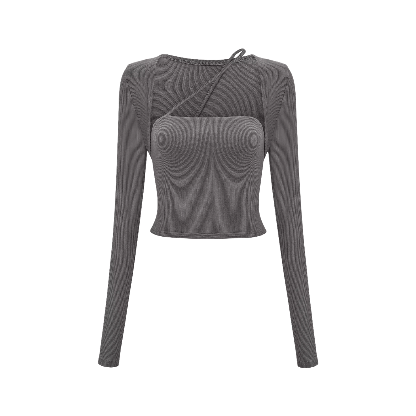 Leave the Door Open-scoop-neck spaghetti detail top