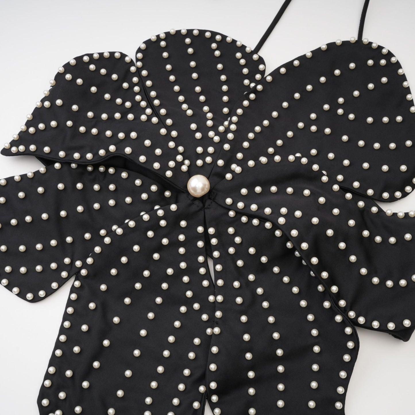 Maëlle faux-pearl embellished top