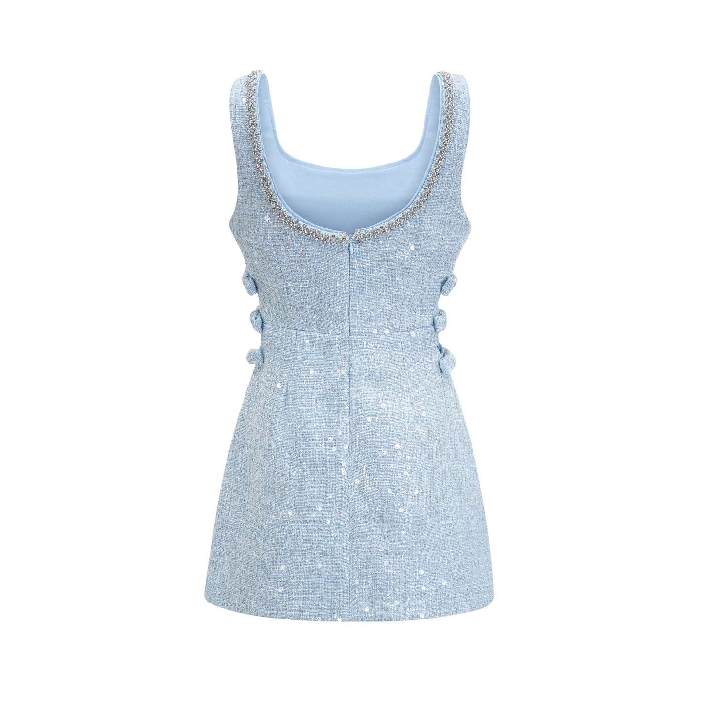 Manon white tweed sequined mini dress