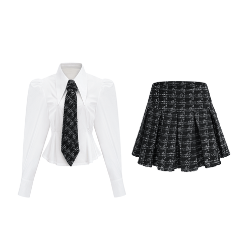 Mireille shirt & skirt matching set
