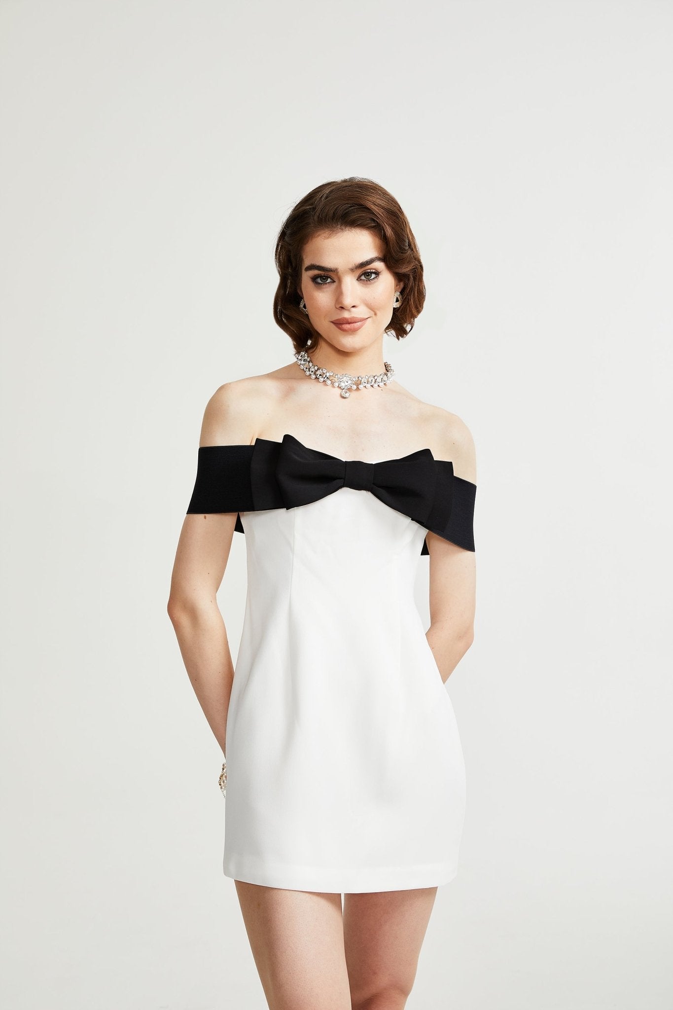 Rosier bowknot detail mini dress
