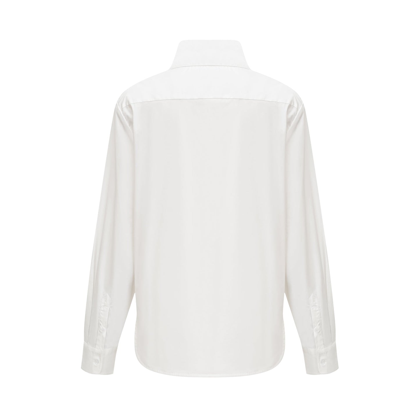 Solène white pointed-collar shirt