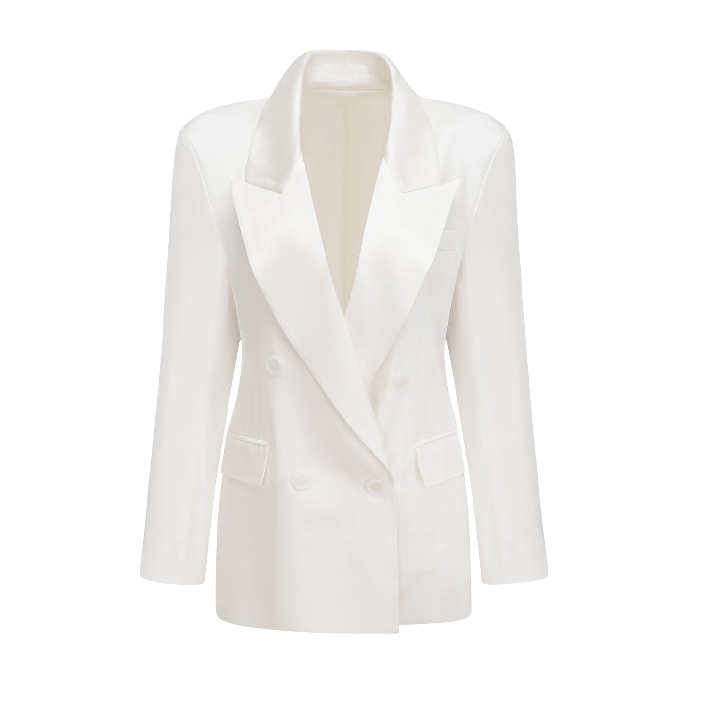 Sylvie white double-breasted blazer