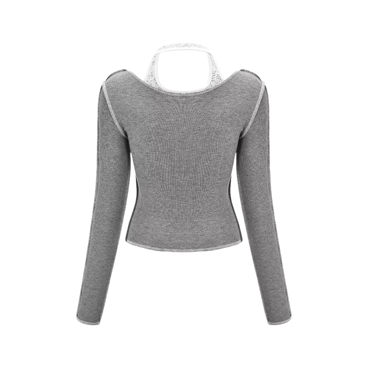 The Grey Mile-halterneck cropped sweatshirt