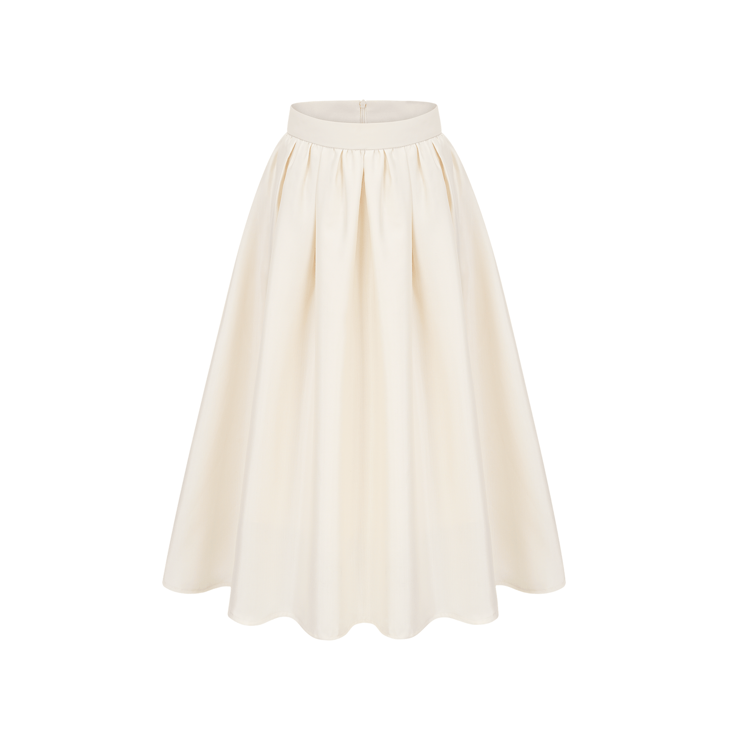 Virginie white flared-hem skirt