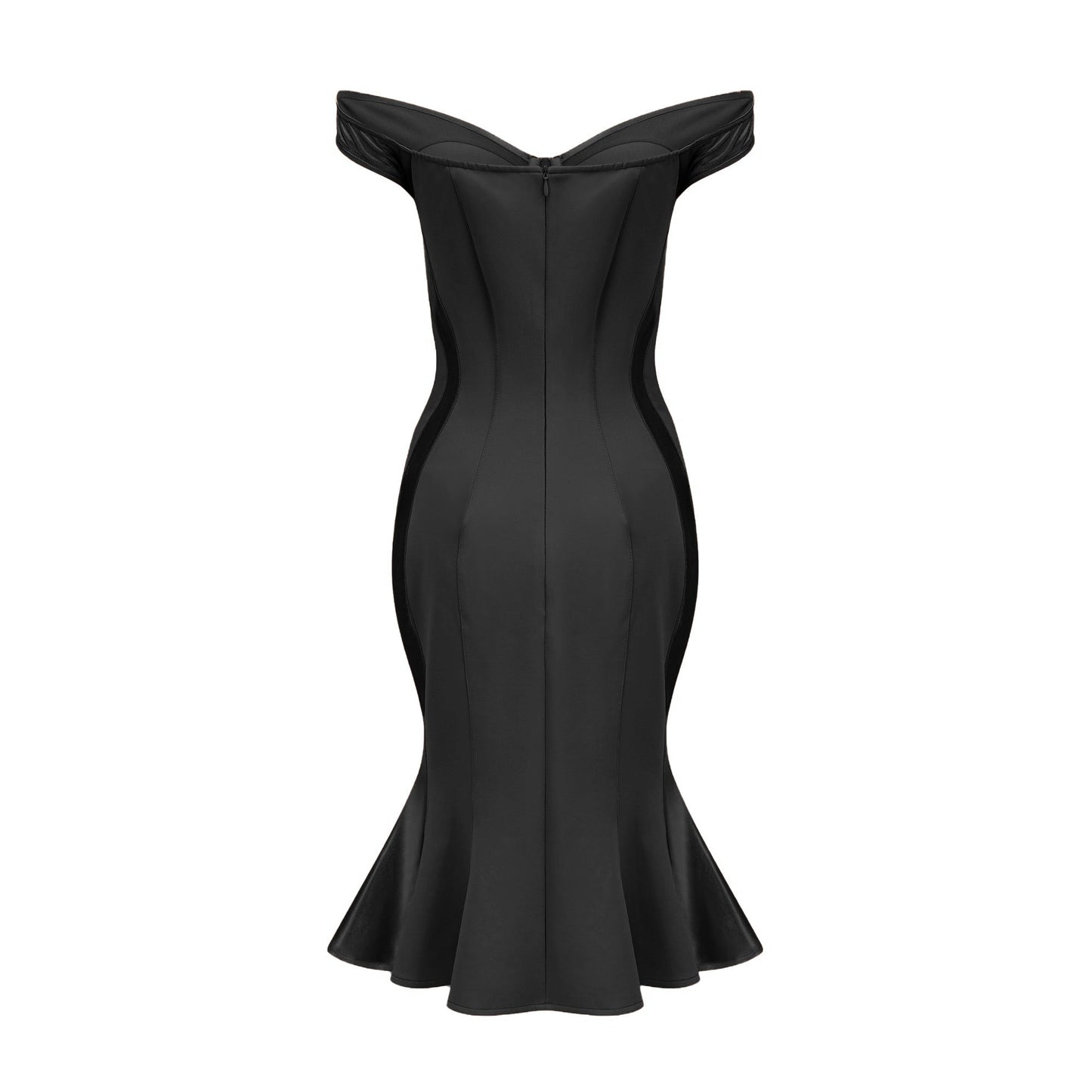 Clémence bustier-style fitted midi dress