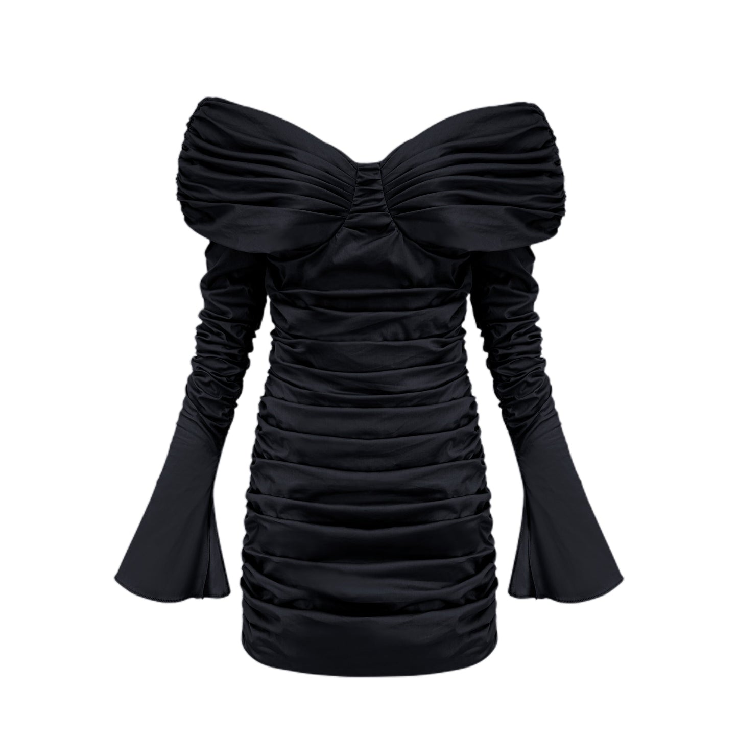 Apolline off-shoulder ruched mini dress