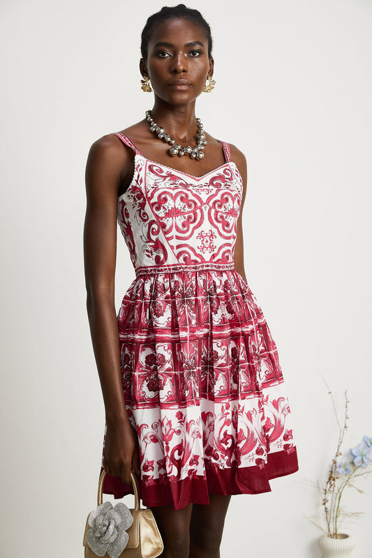 Annika graphic-print sleeveless mini dress