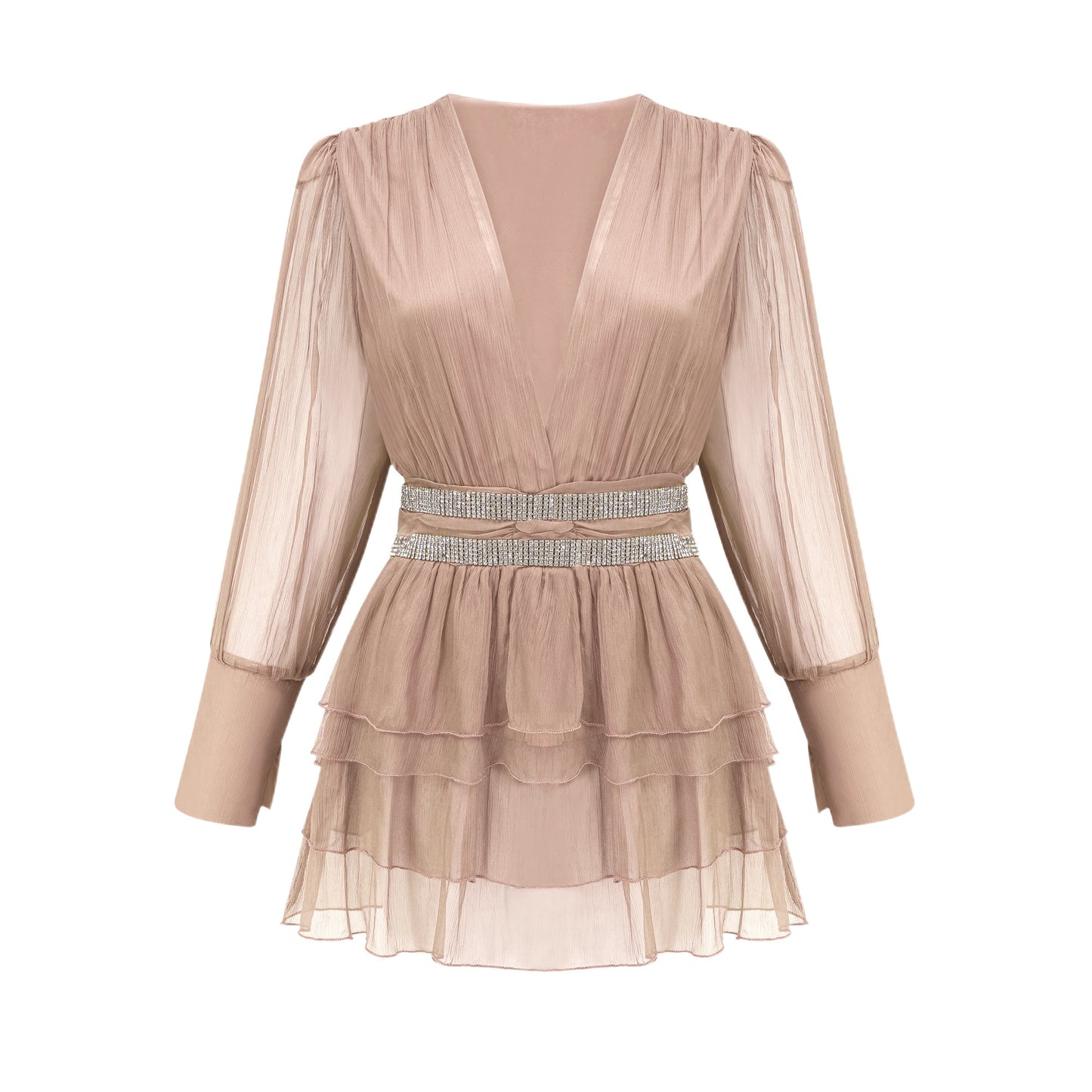 Ellica crystal-embellished silk mini dress (US Only)