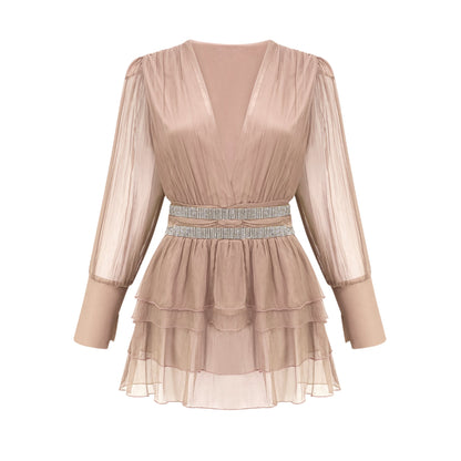 Ellica crystal-embellished silk mini dress (US Only)