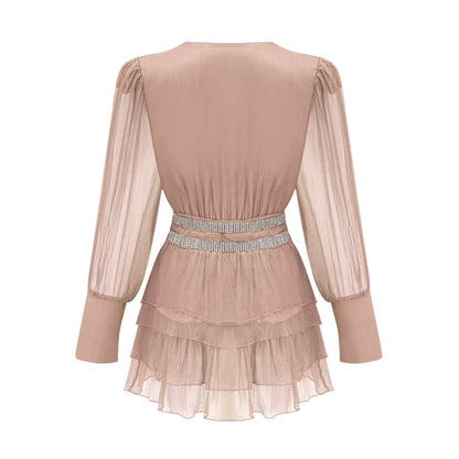 Ellica crystal-embellished silk mini dress (US Only)