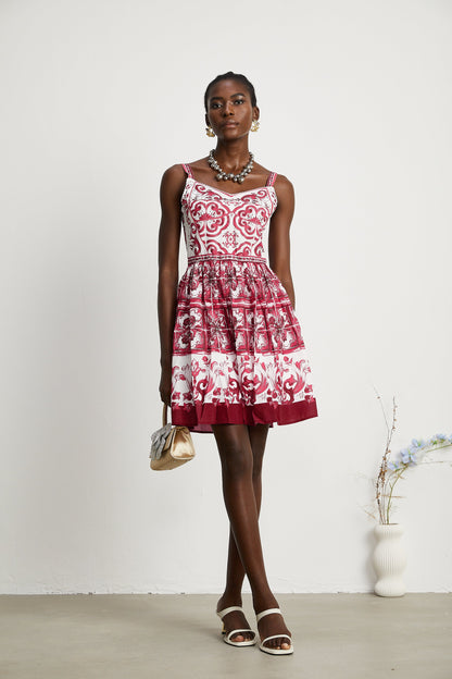 Annika graphic-print sleeveless mini dress