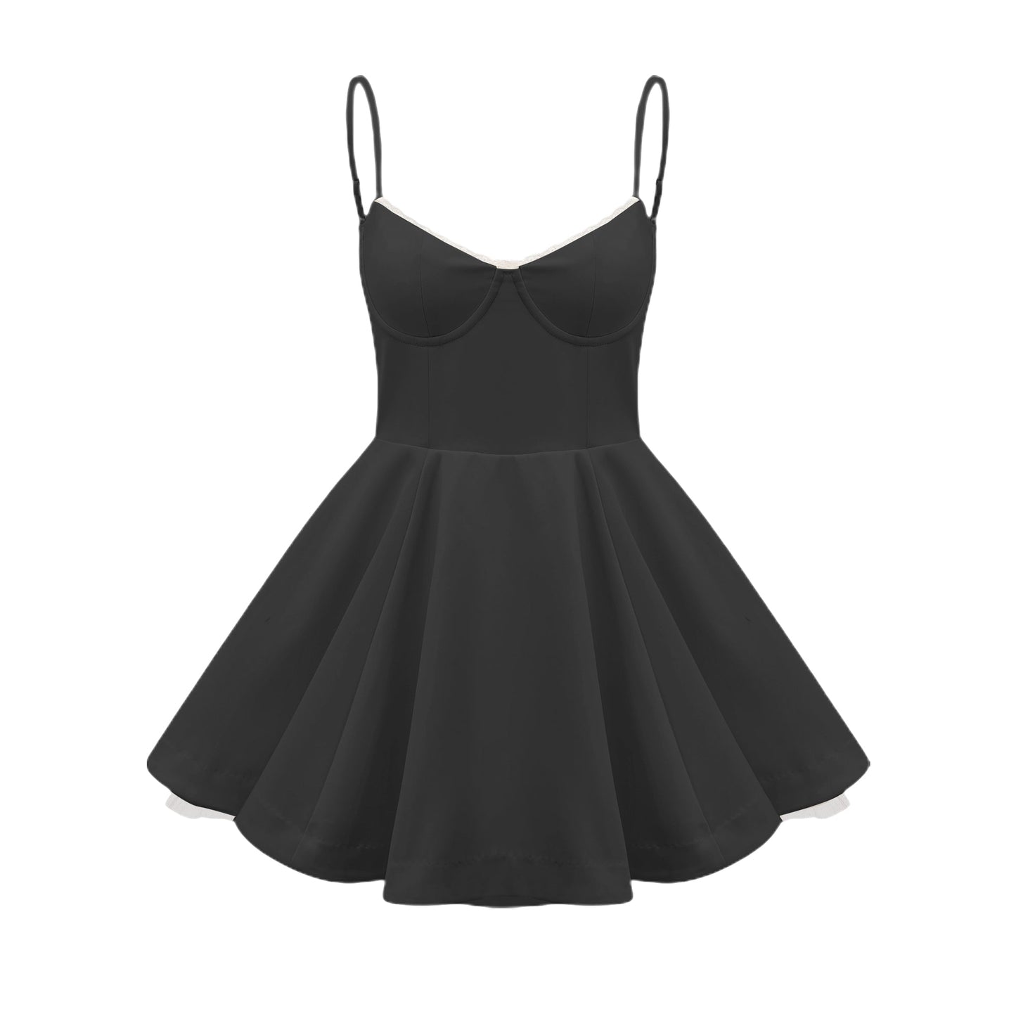 Saira tulle flared mini dress
