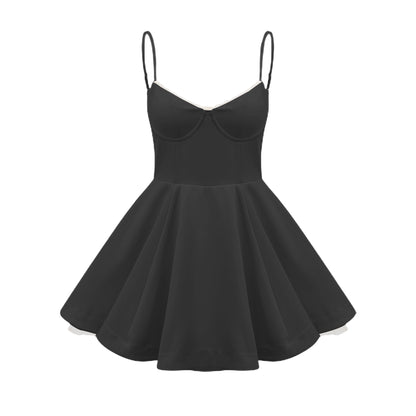 Saira tulle flared mini dress