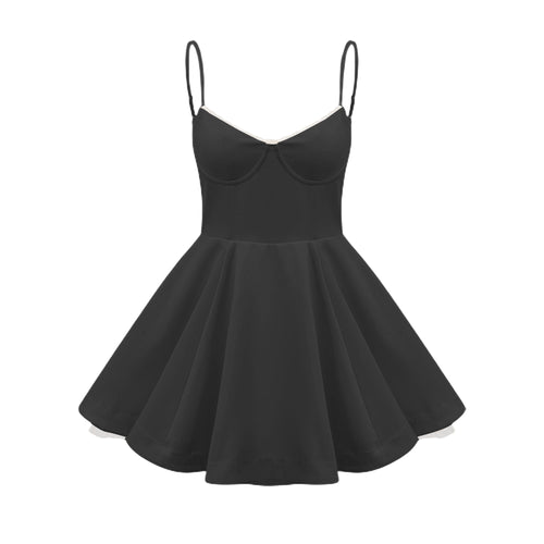 Saira tulle flared mini dress