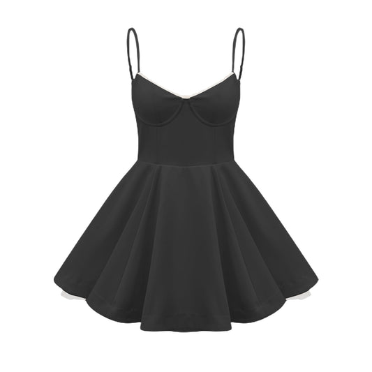 Saira tulle flared mini dress