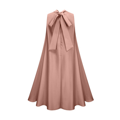 Émilie sleeveless floral-applique midi dress in Pink