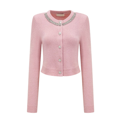 Renée pink embellished jacket & skirt matching set