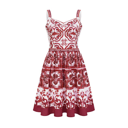 Annika graphic-print sleeveless mini dress