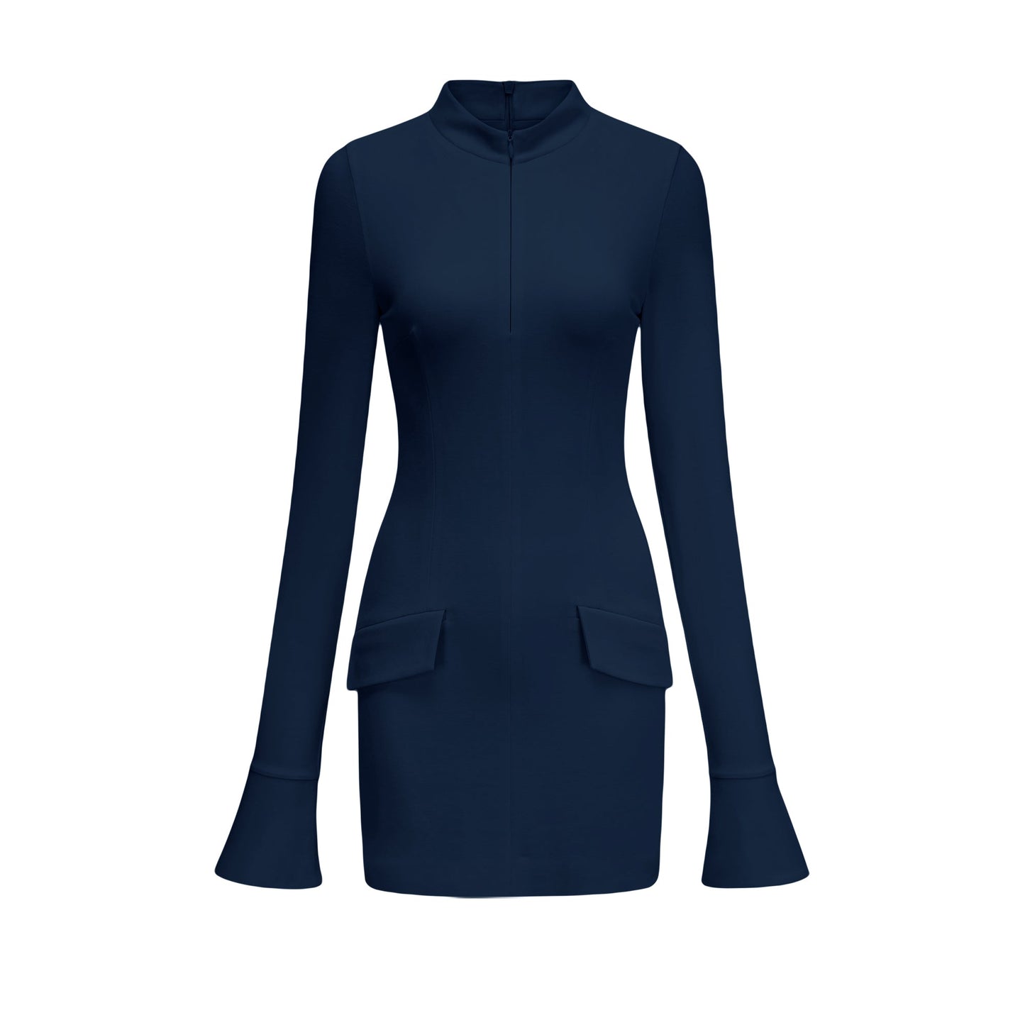 Coline fitted flared cuffs mini dress