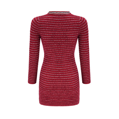 Faustine bow-detailed knit mini dress (US Only)