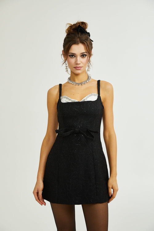Amore crystal sequinned dress