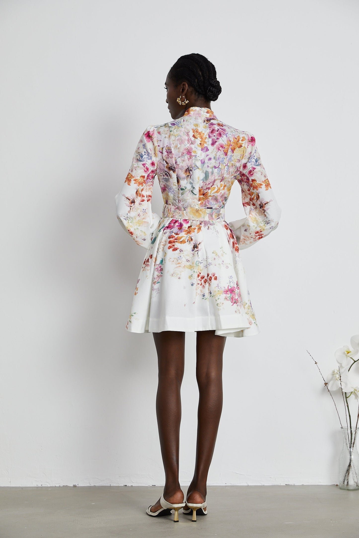Bianca floral-print mini dress