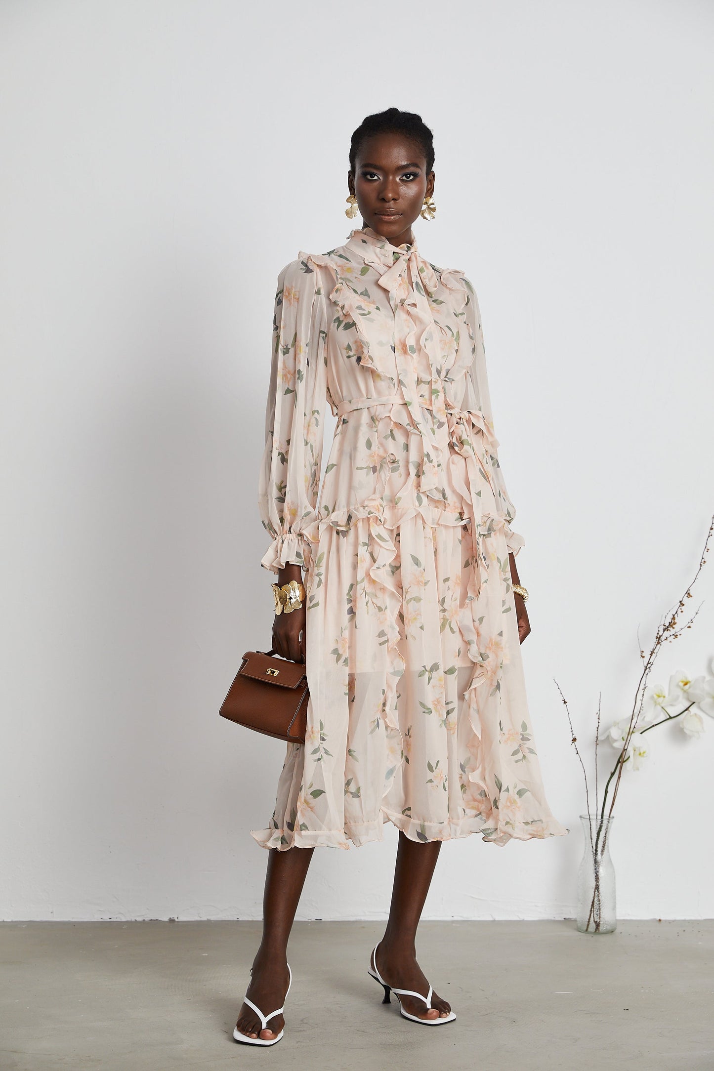 Clothilde ruffled midi dress (US Only)