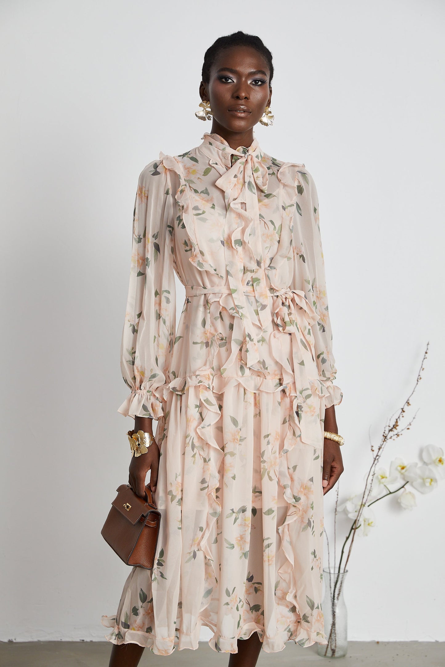 Clothilde ruffled midi dress (US Only)